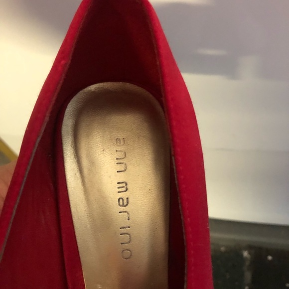 Ann Marino red heels with bows size 10 - Picture 5 of 6